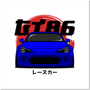 Blue GT 86 Front Posters and Art